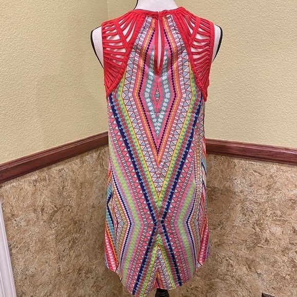 Wrangler Dress Sleeveless Retro Western Pink Lattice Aztec Colorful Size Medium - Picture 4 of 8